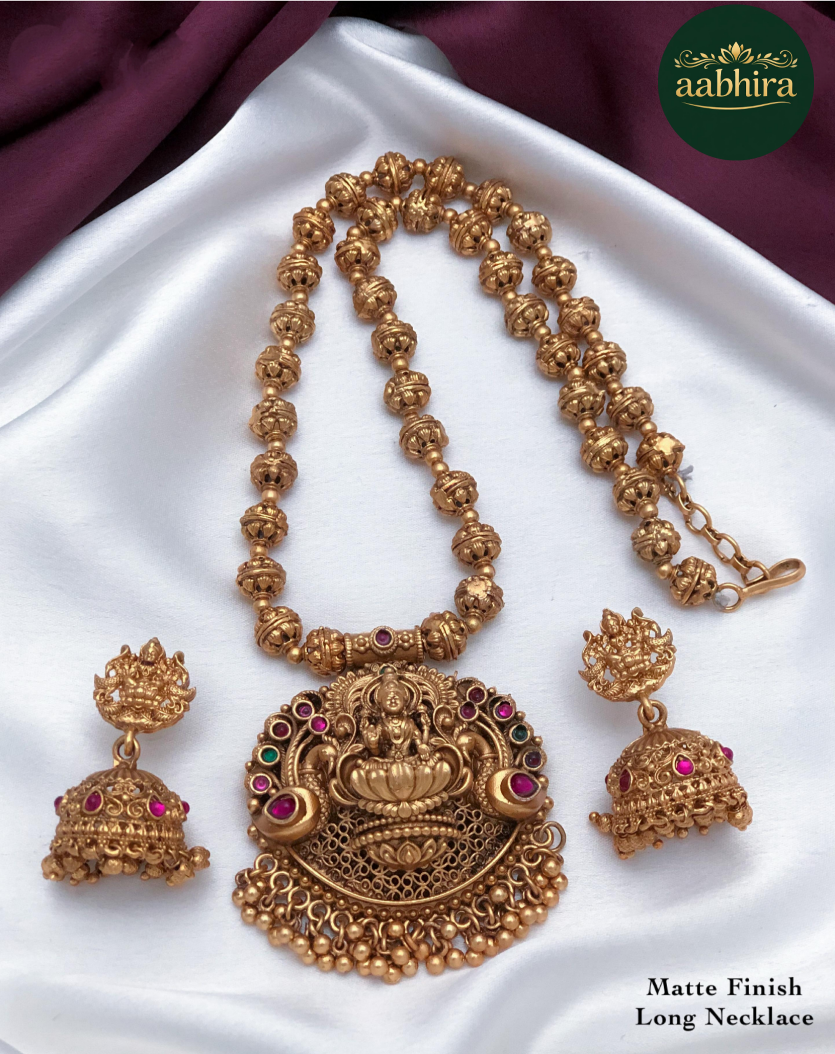 Matte Finish Long Necklace