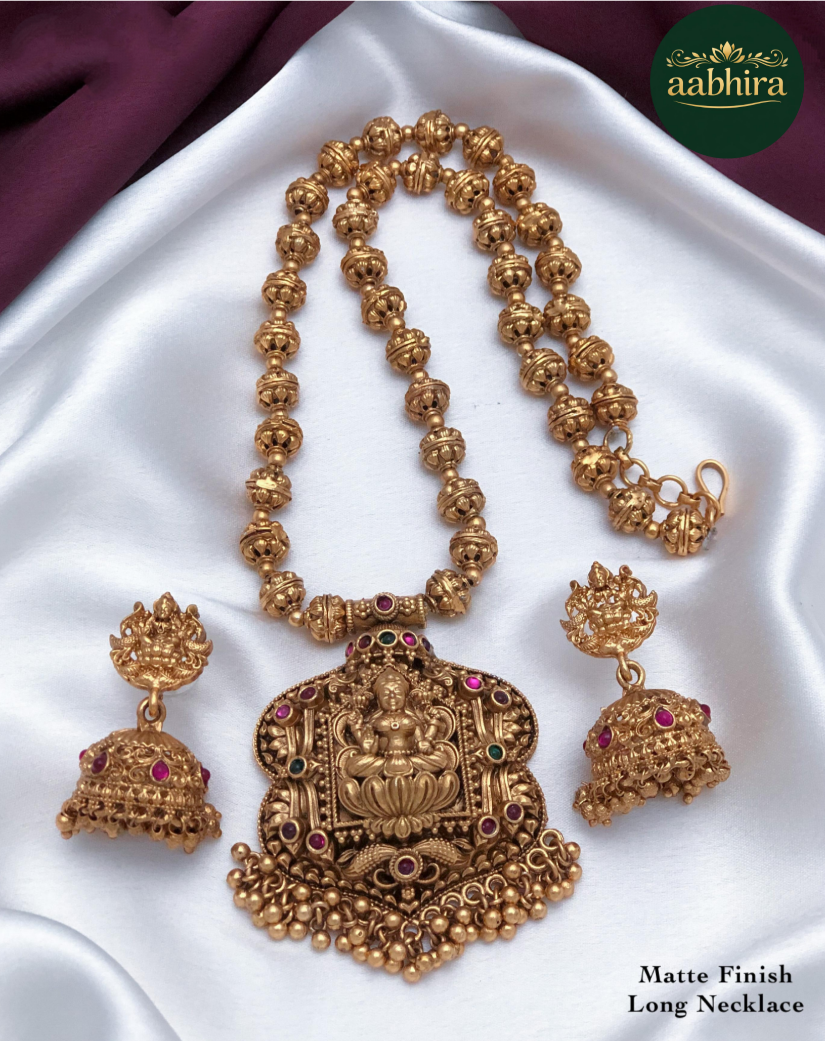 Matte Finish Long Necklace